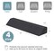 Grey Wedge Pillow Gap Filler with Foam Padding, Storage Pockets and Zippered Cover